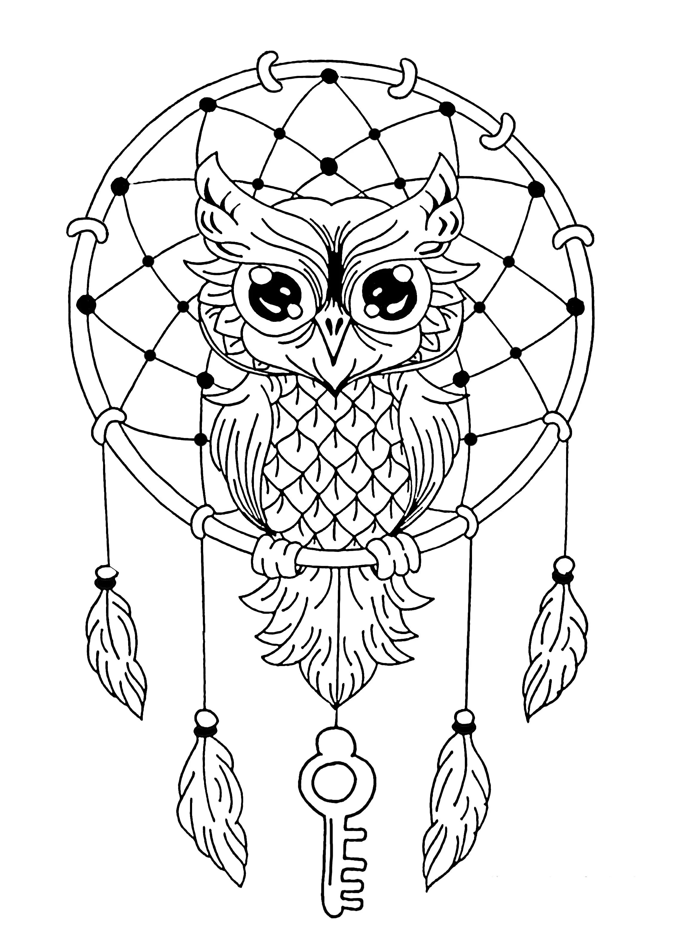 Dreamcatcher Búho Mandala (Animales)