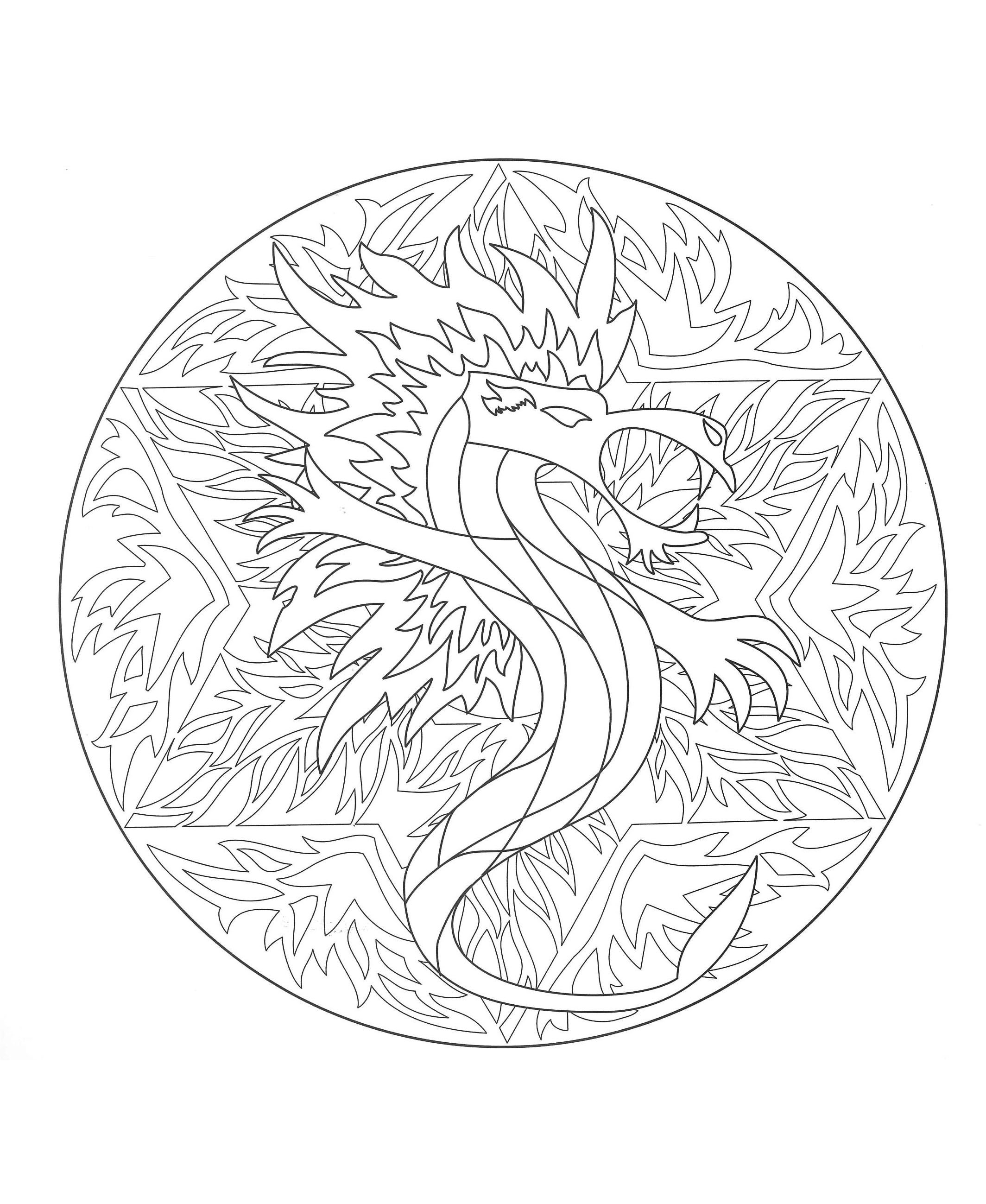 Mandala dragón - 5 (Animales)