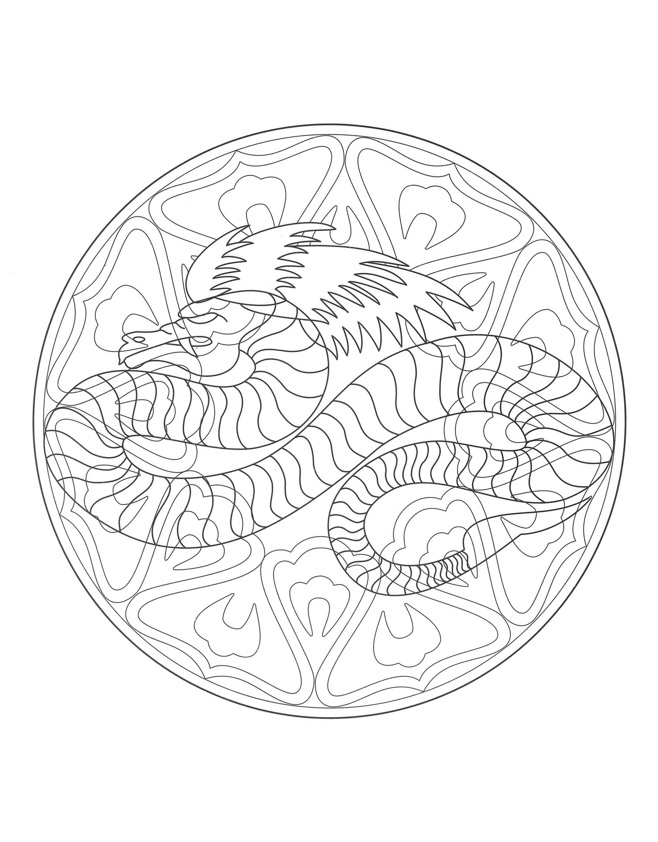 Mandala dragón - 4 (Animales)