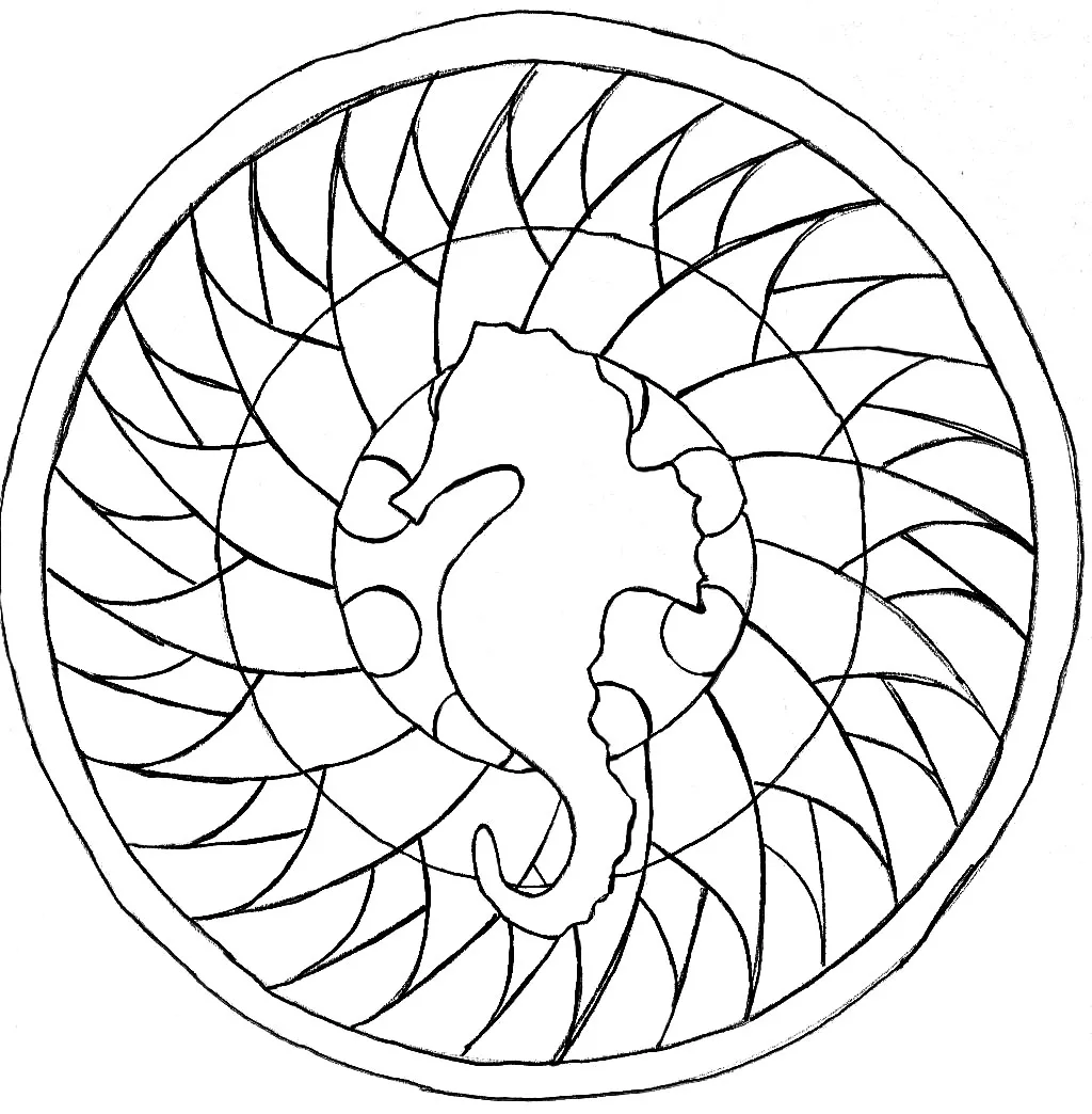 Mandala hippocampe (Animales)