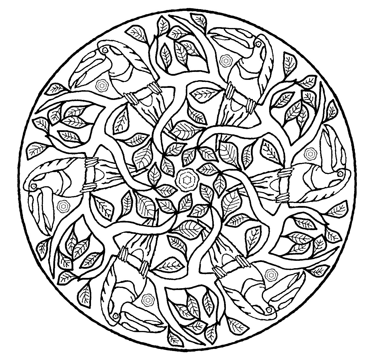 Mandala perroquet (Animales)