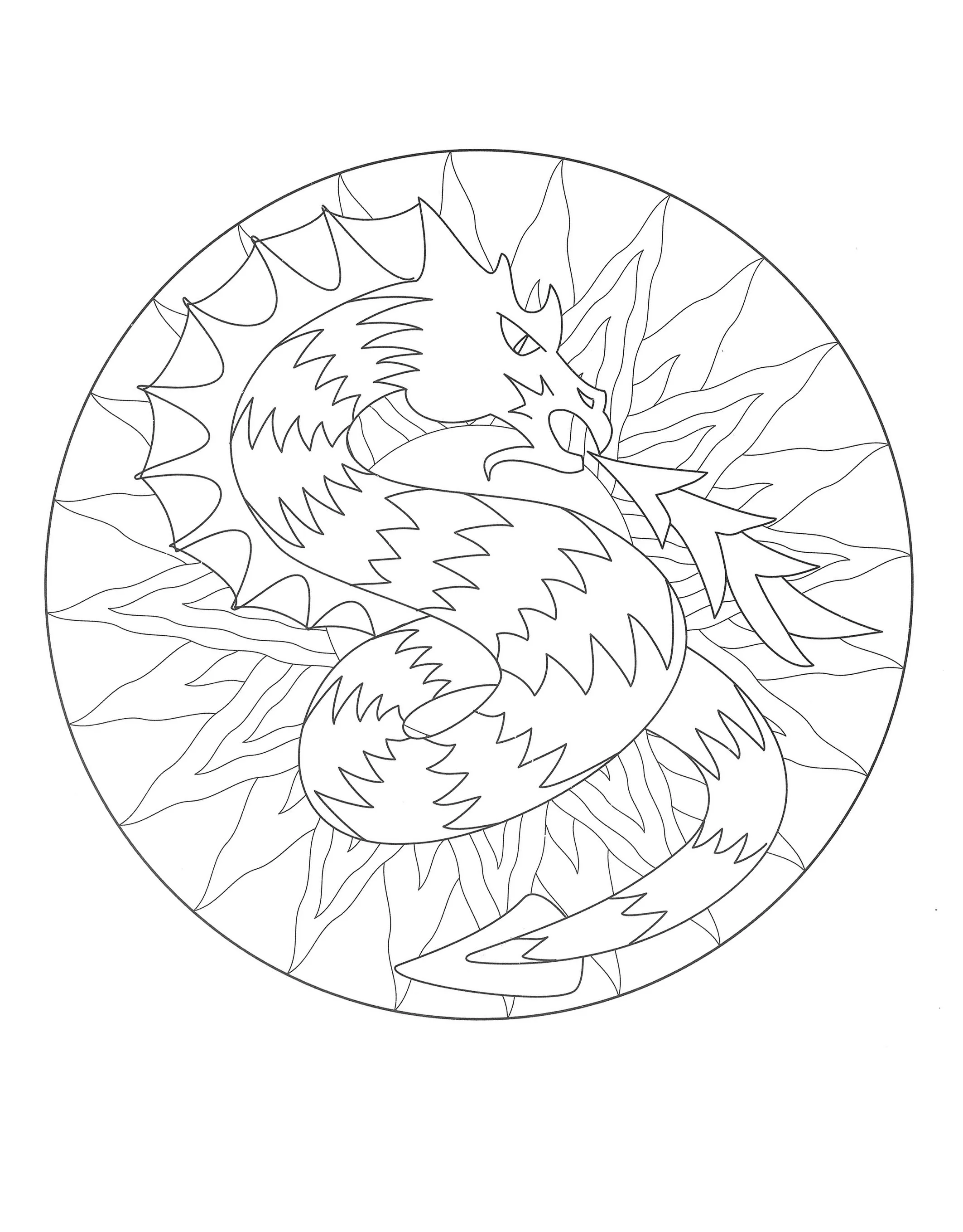 Mandala dragón - 3 (Animales)