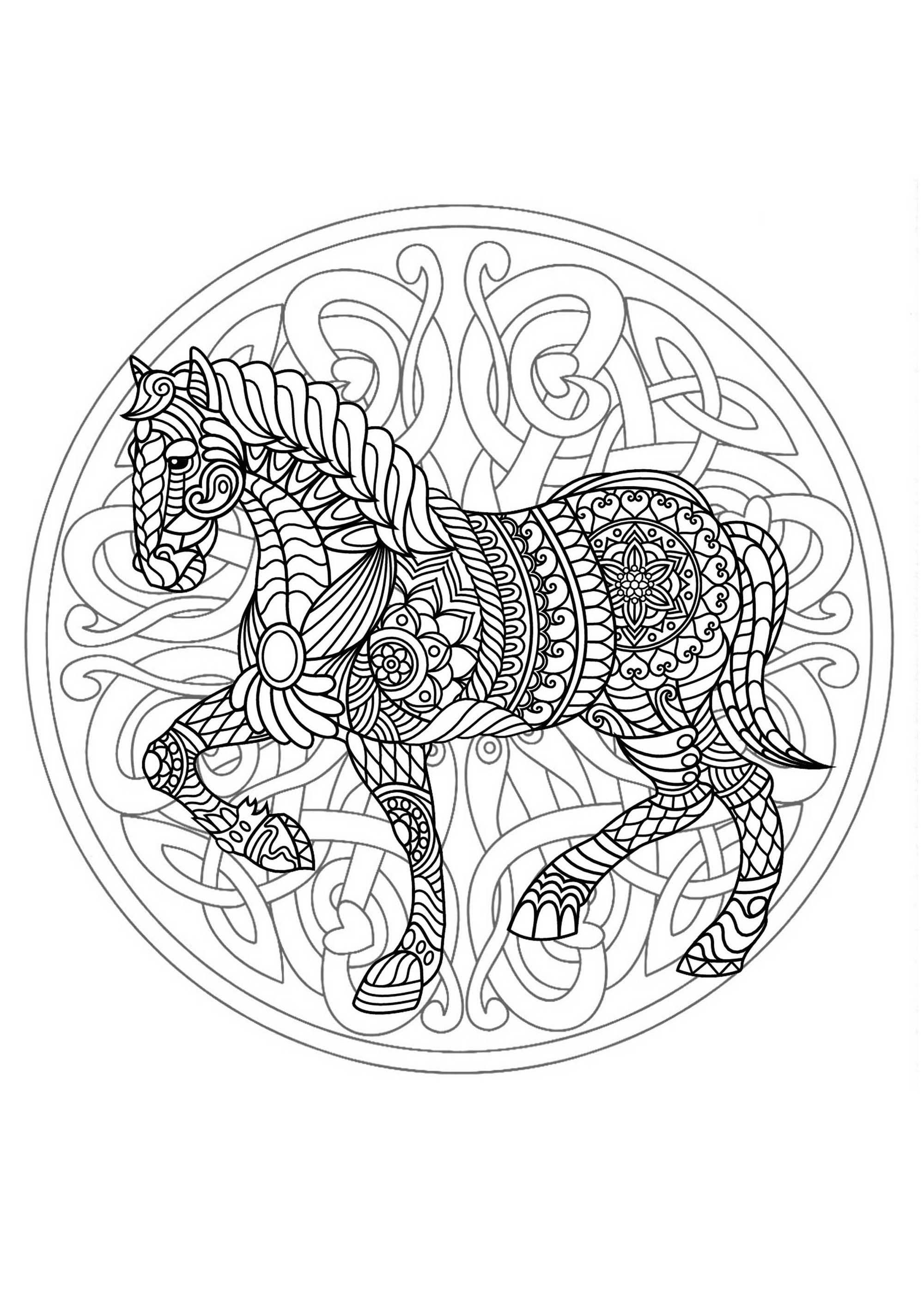 Caballo mandala - 3 (Animales)