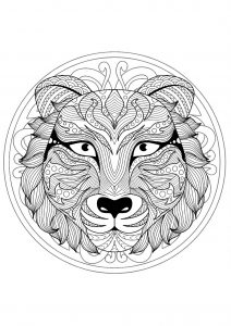 Mandala cabeza de tigre - 1