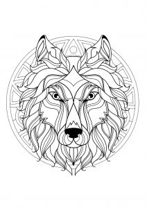 Mandala cabeza de lobo - 3