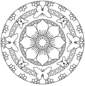 Mandala Mariposa Fácil