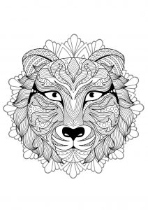 Mandala cabeza de tigre - 4 (Animales)