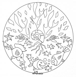 Mandala Fácil Del Fondo Marino
