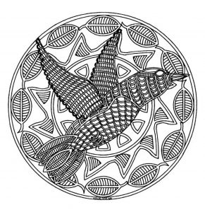 Mandala del pájaro que ríe