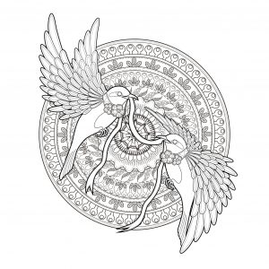 Mandala golondrinas de primavera (Animales)