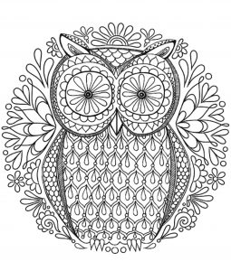 Mandala gratuit hibou