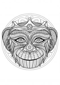 Mandala cabeza de mono - 1