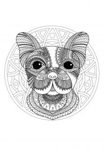 Mandala cabeza de perro - 1