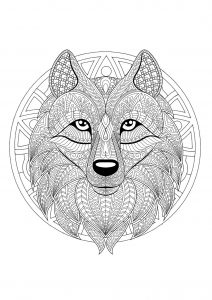 Mandala cabeza de lobo - 2