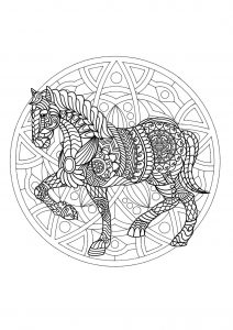 Caballo mandala - 1 (Animales)