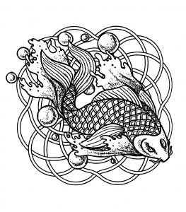 Mandala De Peces Y Burbujas