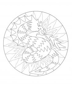 Mandala dragón - 3 (Animales)