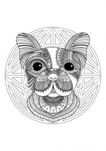 Mandala cabeza de perro   2