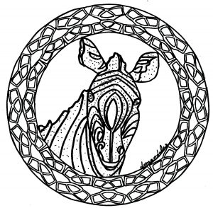 Mandala Sencillo De Cebra