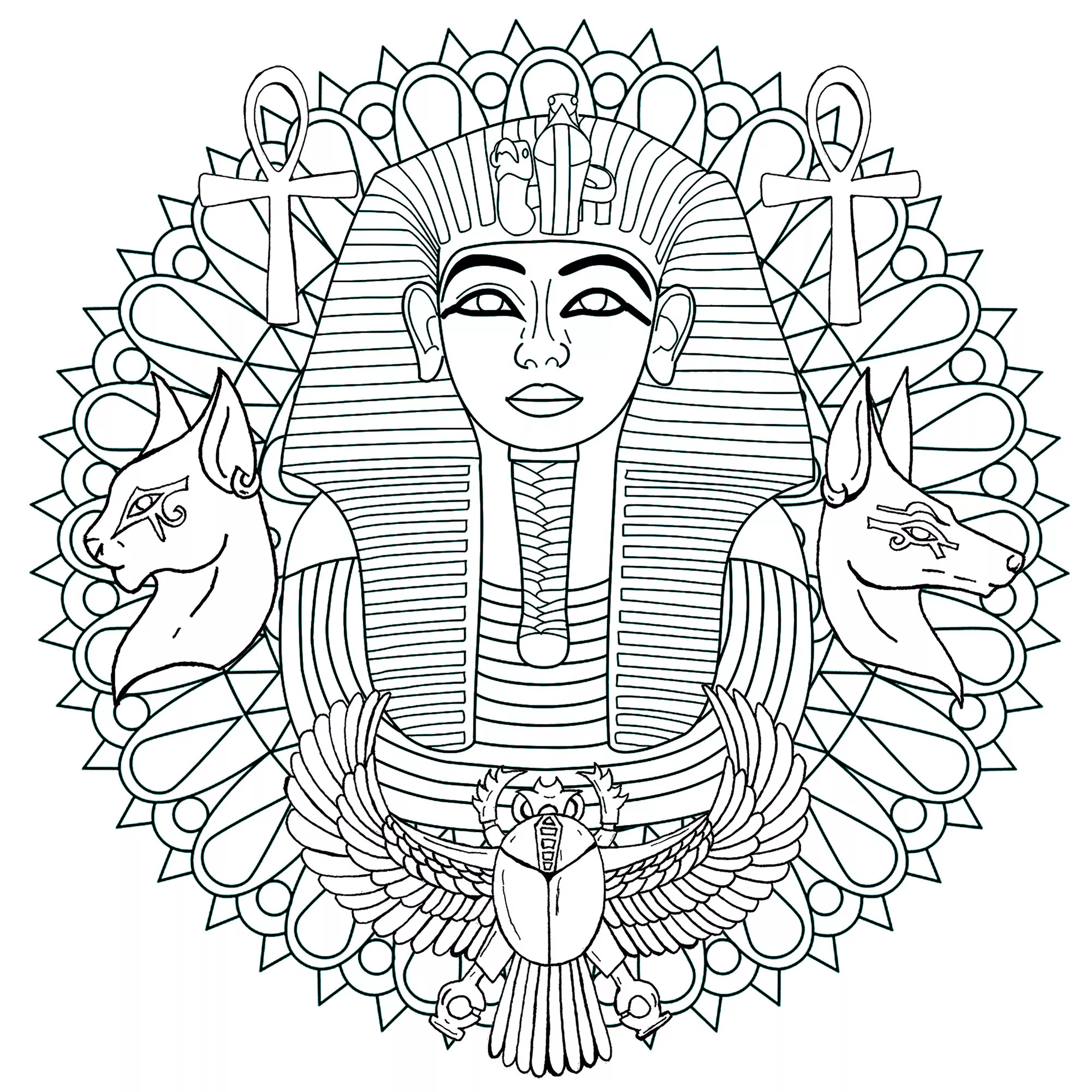 Mandala de Tutankamón - Versión - 1 (Personajes)