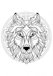 Mandala cabeza de lobo   4