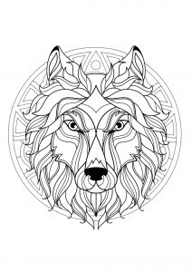 Mandala cabeza de lobo   3