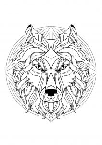 Mandala cabeza de lobo   1