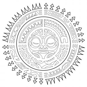 Tatuaje polinesio : El sol (Inspiration / Idées de Tatouages Mandalas)