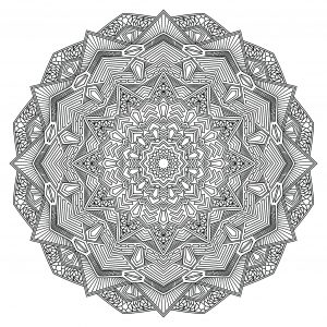 Mandala angular con varios niveles