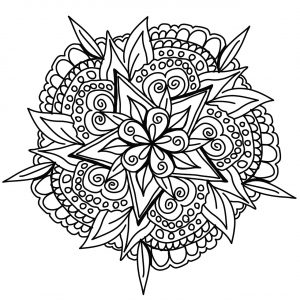 Mandala vegetal dibujado a mano