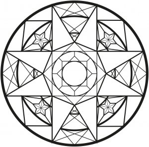 Mandala Art Déco muy sencillo