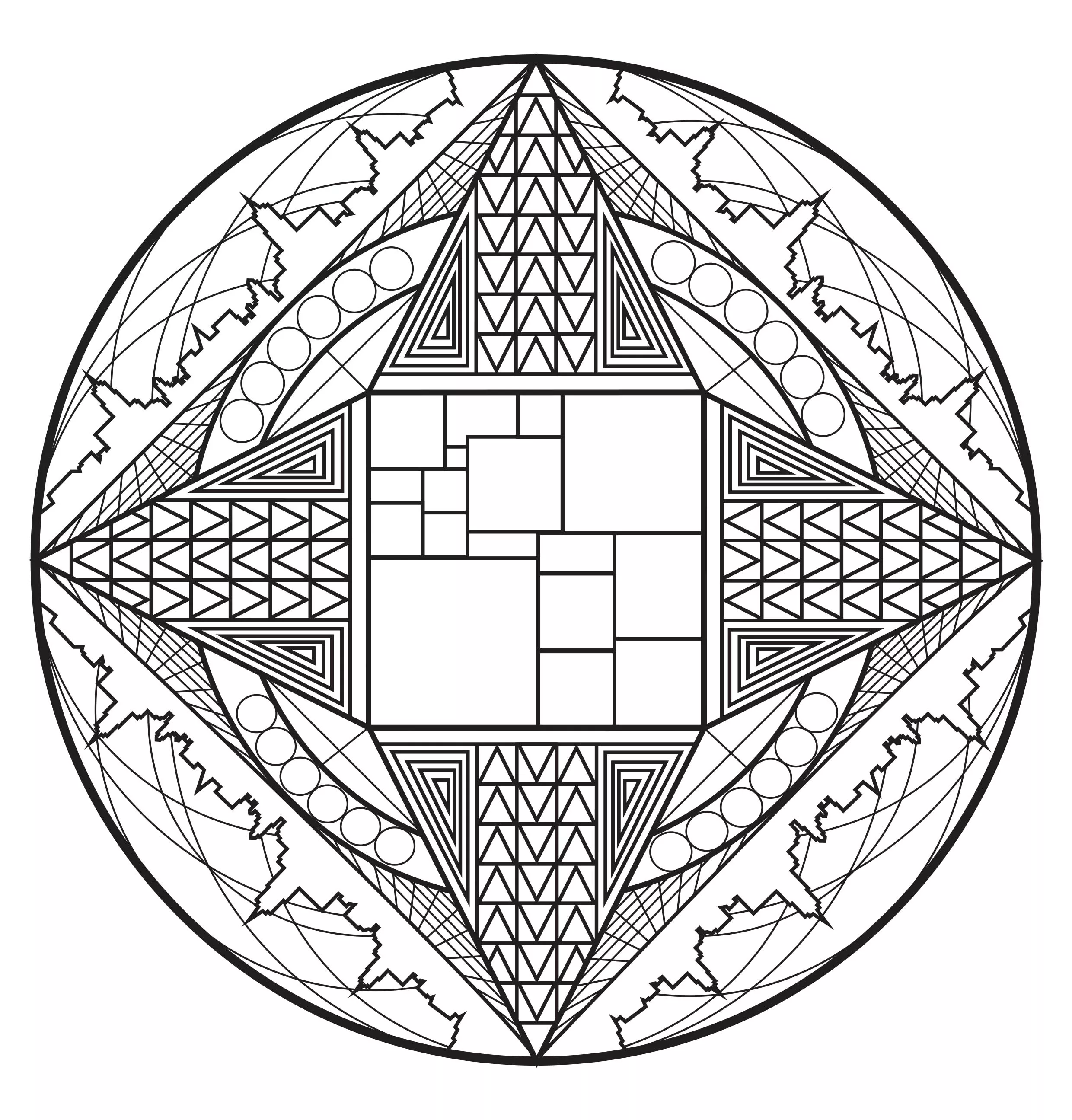Mandala-complejo-ciudad-gratte-ciel (Patrones geométricos)