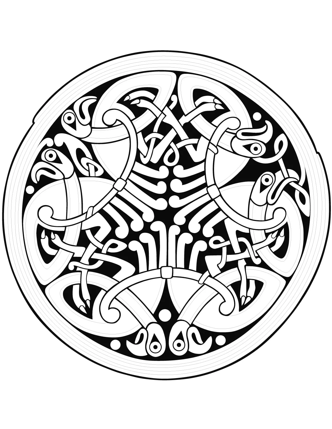 Colorear-mandala-arte-celta-22 (Patrones geométricos)