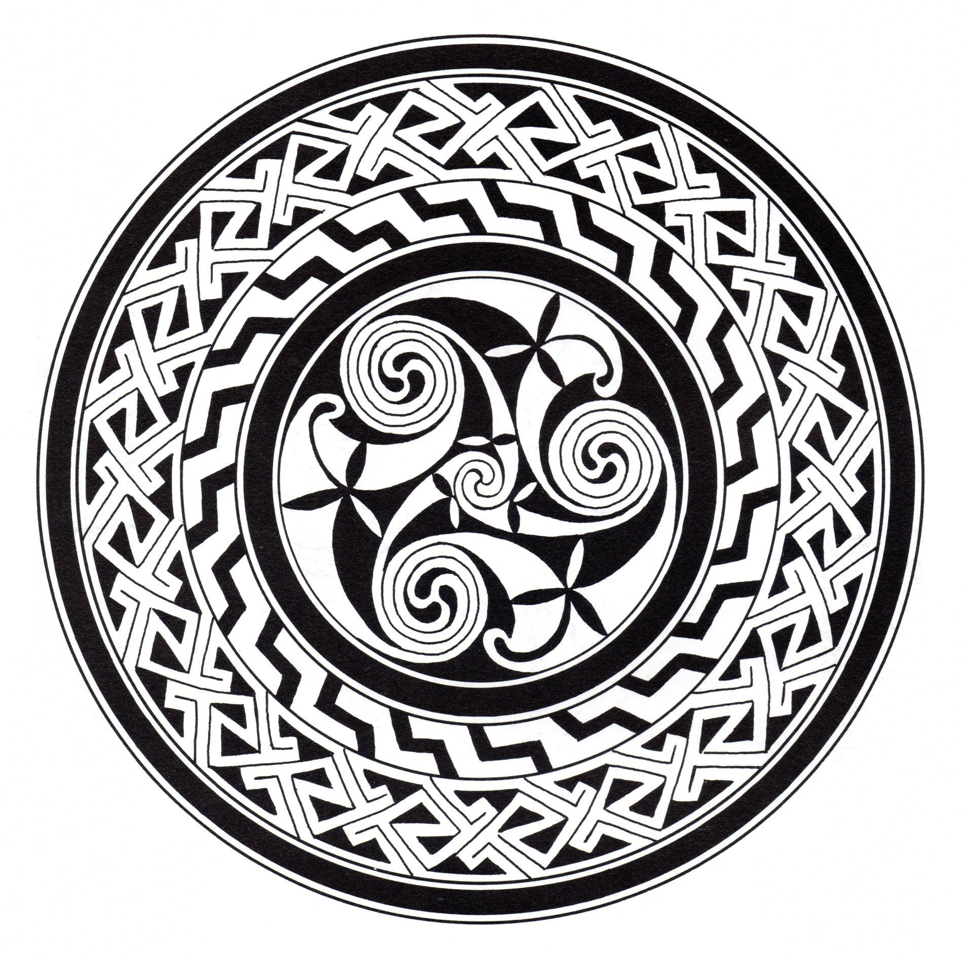 Colorear-mandala-arte-celta-13 (Patrones geométricos)
