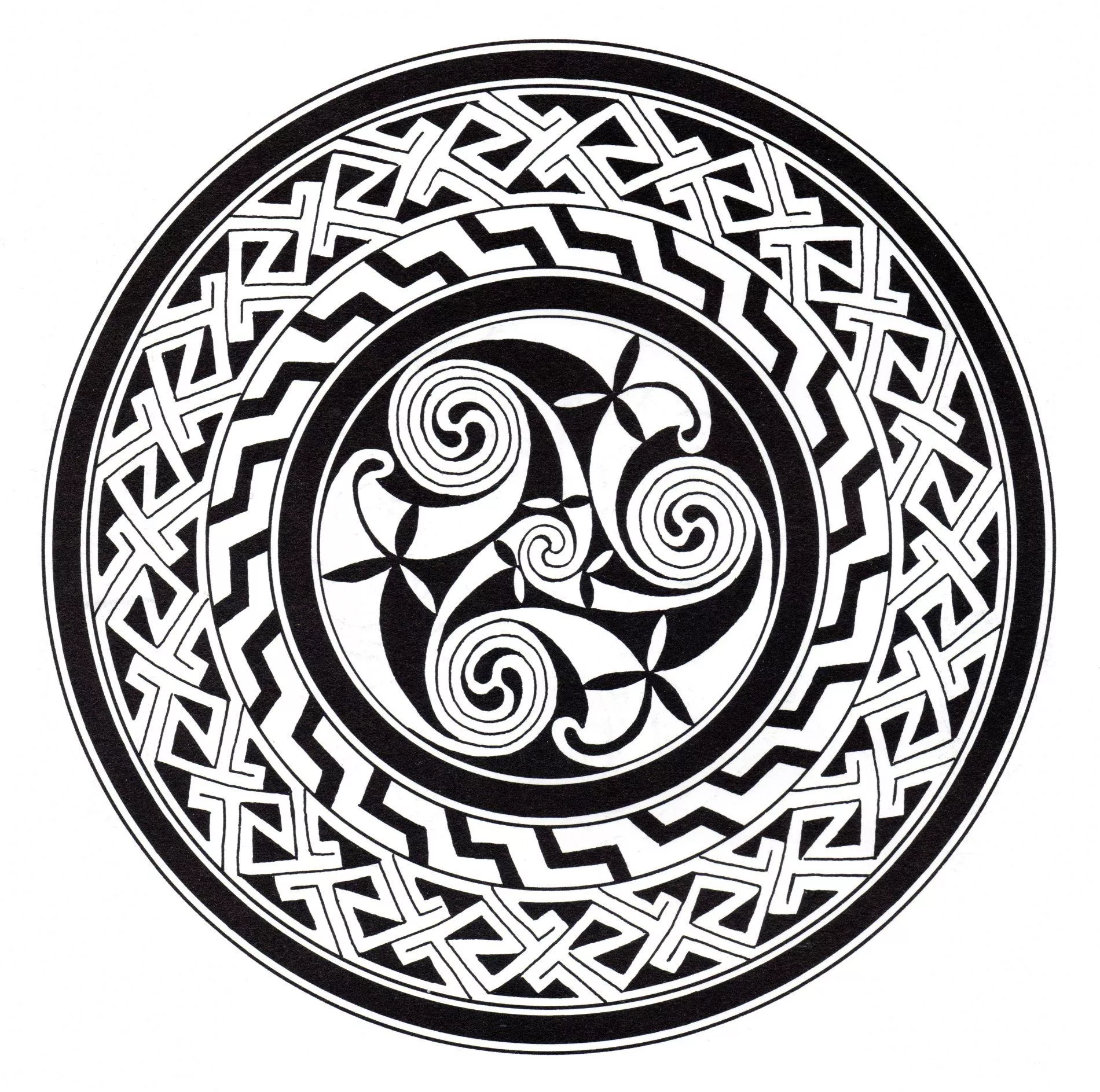 Colorear-mandala-arte-celta-13 (Patrones geométricos)