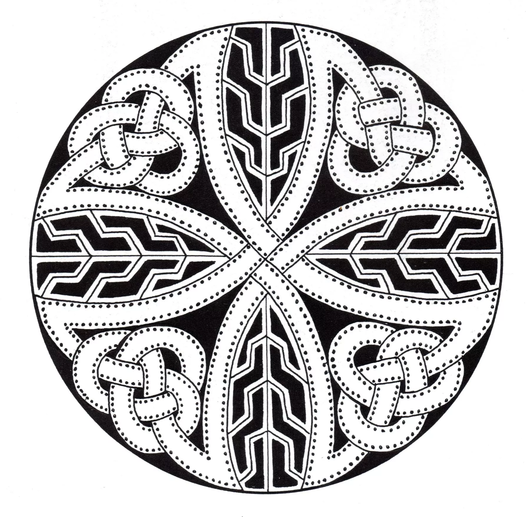 Colorear-mandala-arte-celta-14 (Patrones geométricos)