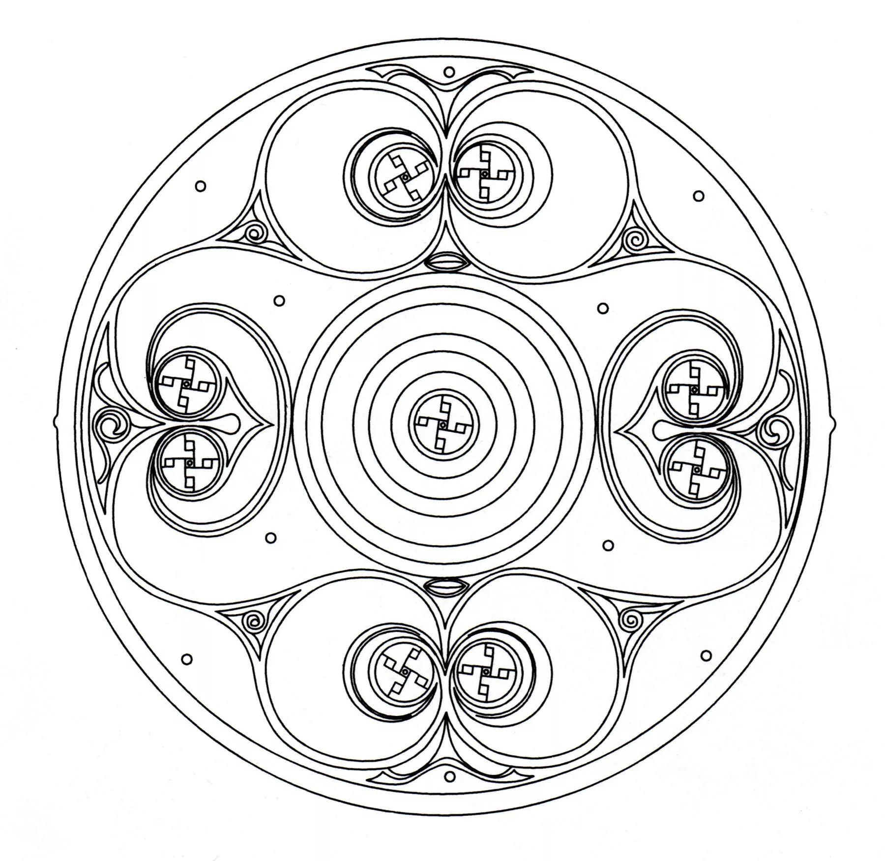 Colorear-mandala-arte-celta-8 (Patrones geométricos)