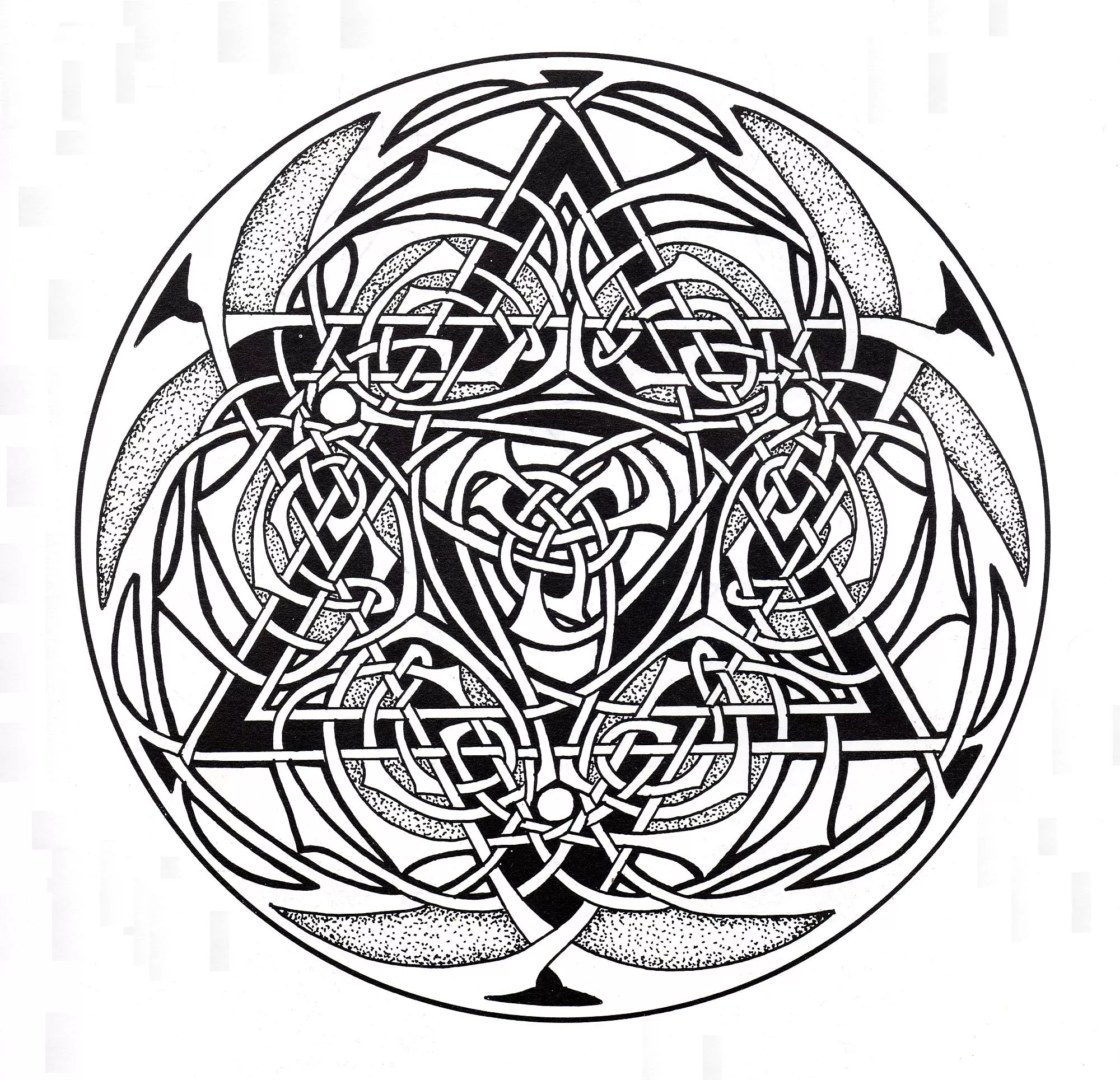 Colorear-mandala-arte-celta-9 (Patrones geométricos)