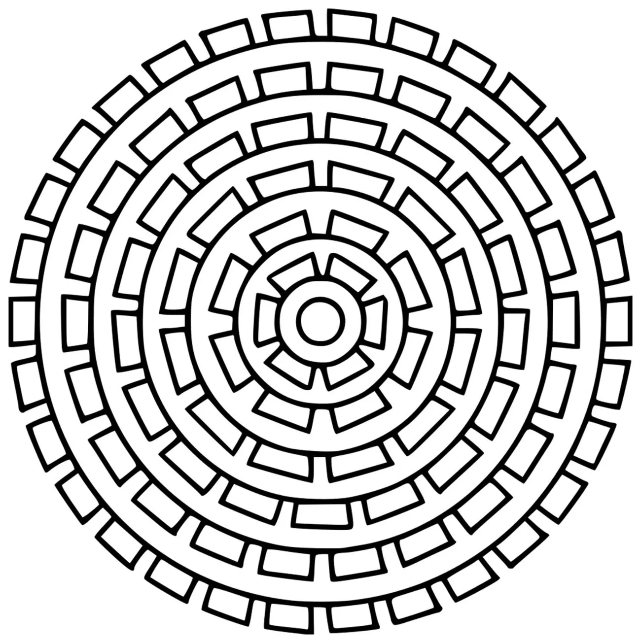 Mandala geométrico sencillo (Patrones geométricos)
