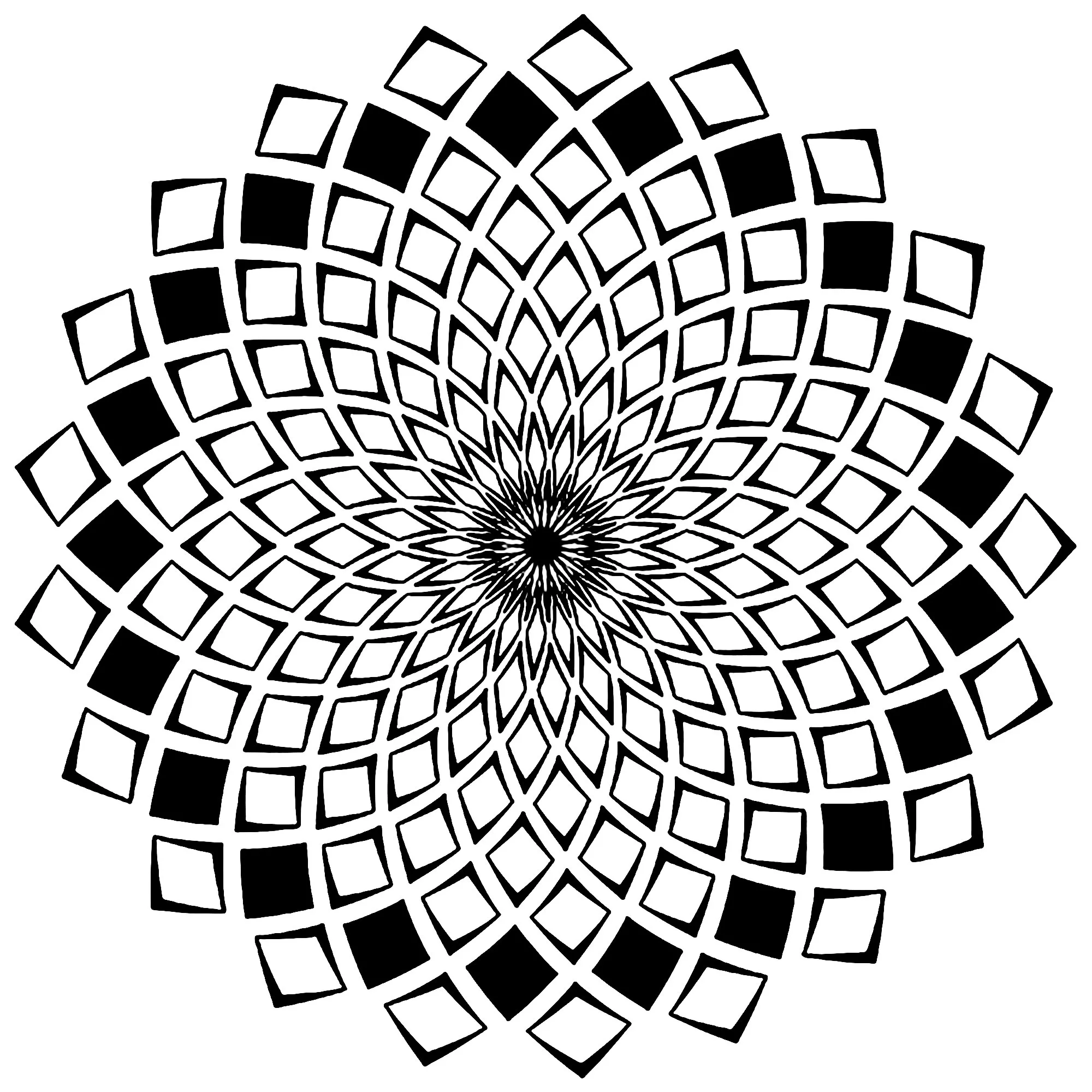 Mandala-carres-mosaiques (Patrones geométricos)