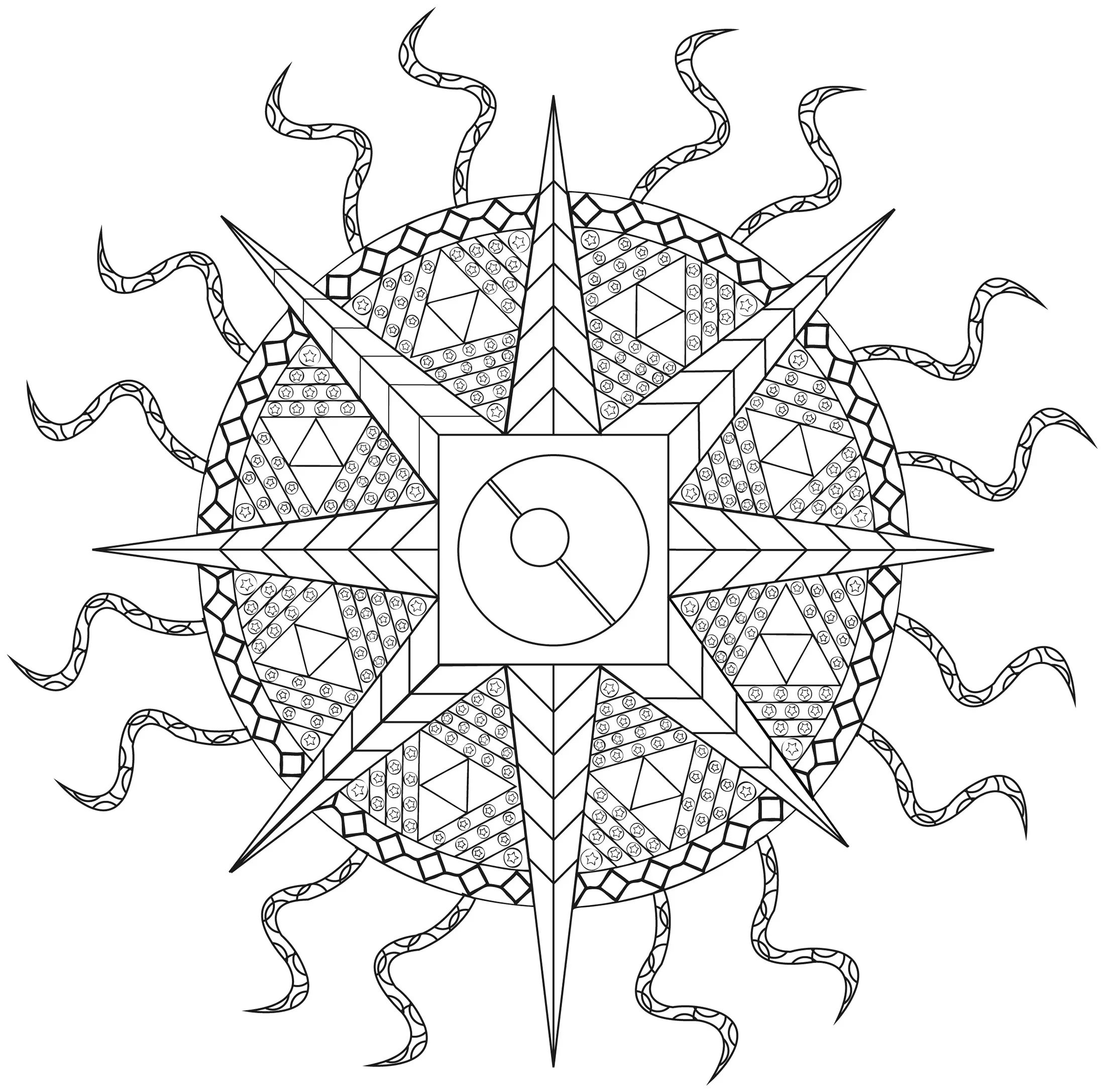 Dessin mandala (Patrones geométricos)