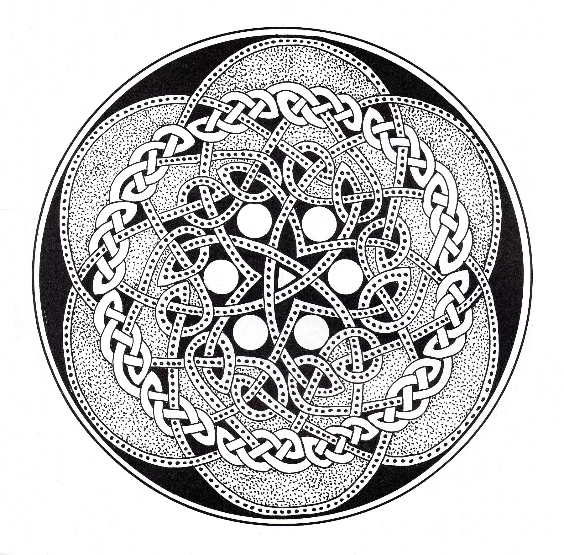 Colorear-mandala-arte-celta-12 (Patrones geométricos)