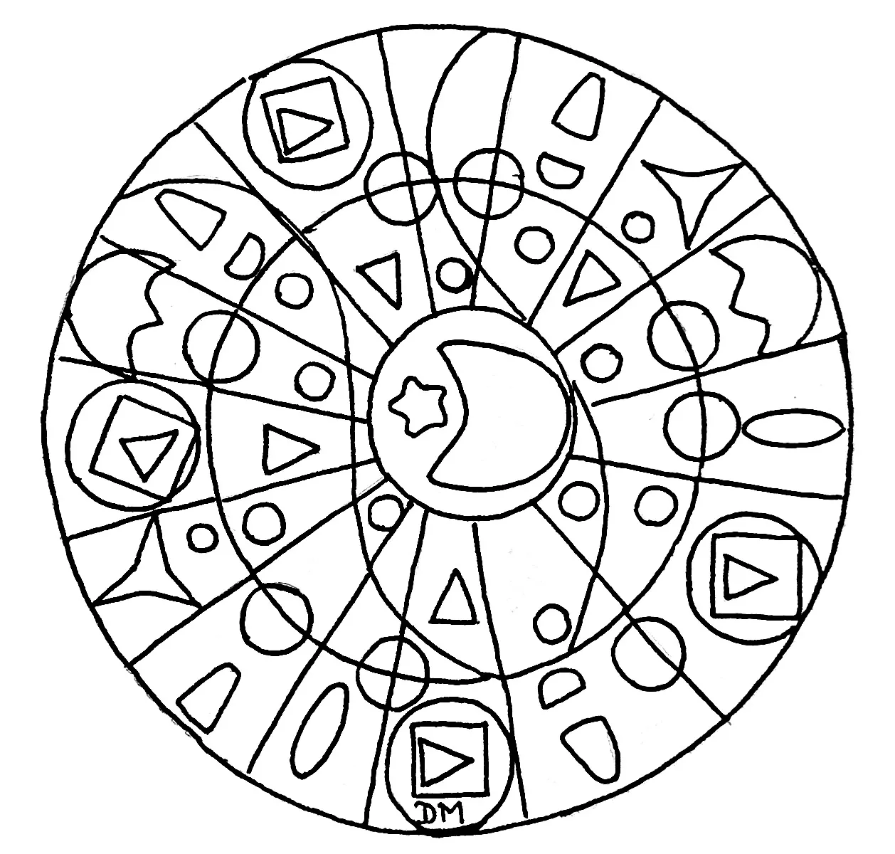 Mandala-a-imprimer-simplicite-geometrique (Patrones geométricos)
