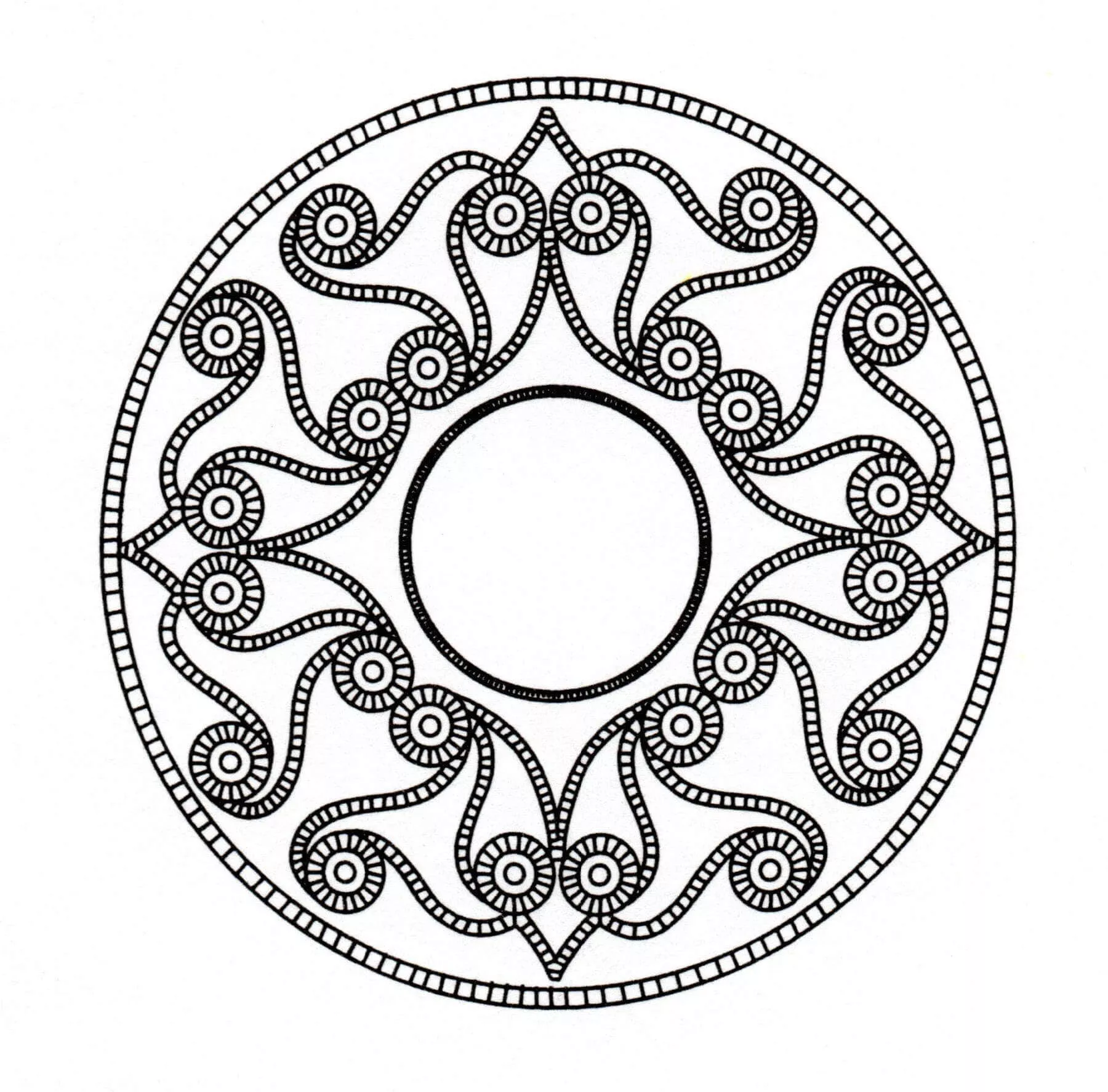 Colorear-mandala-arte-celta-20 (Patrones geométricos)