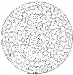 Mandala a imprimer figures geometriques
