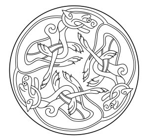 Colorear mandala arte celta 24