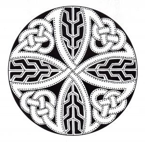 Relájate con este hermoso mandala de formas muy regulares y simétricas, dibujado con gran talento (Patrones geométricos)