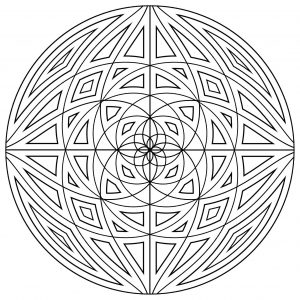 Mandala Con Líneas Concéntricas