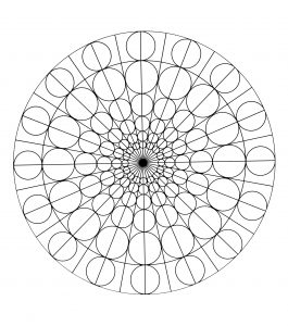 Mandala A Colorier Motifs Geometriques  8 