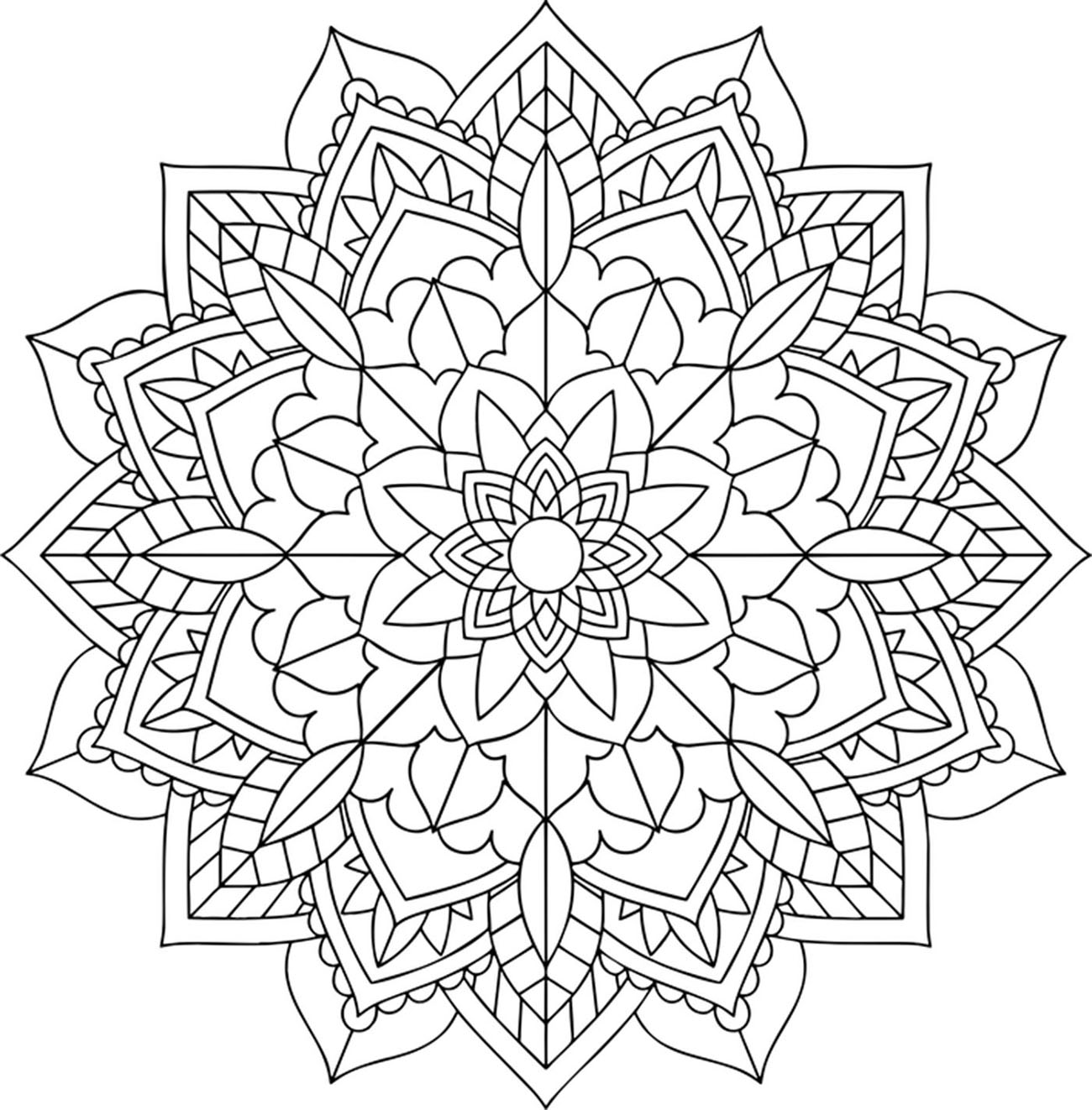 Un mandala para grandes y pequeños, compuesto por motivos vegetales, perfecto para relajarse, desestresarse y expresar su lado creativo.